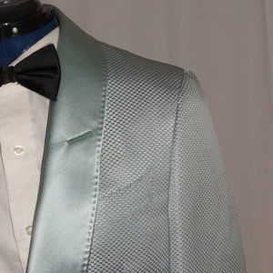 Tom Ford Shelton Green Honeycomb Silk Blend One Button Tuxedo Jacket 34R NWT